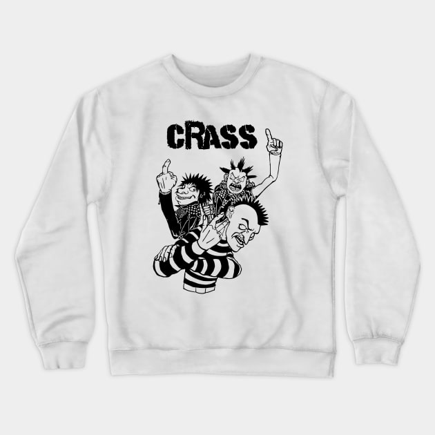 Punk Rock Man Of Crass Crewneck Sweatshirt by samsa